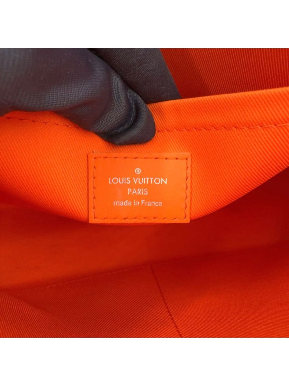 Louis Vuitton Pochette Voyage MM Monogram Macassar Leather Orange Brown Clutch - Picture 4 of 15